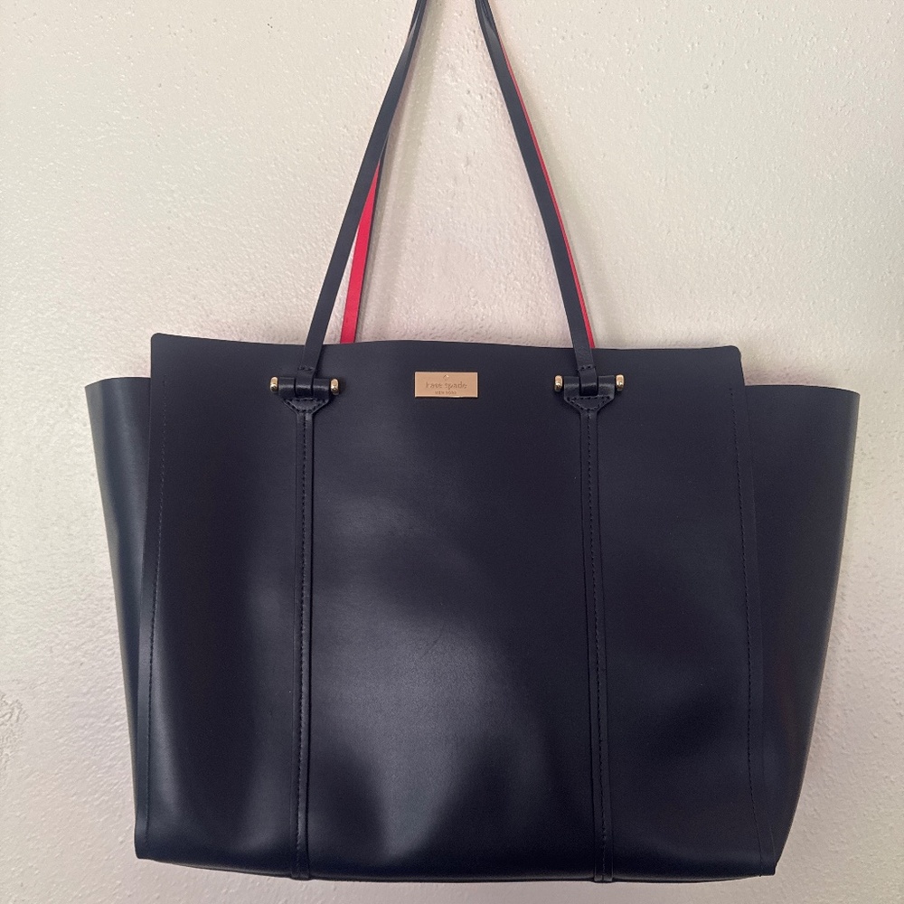 Kate Spade Navy Blue Leather Tote